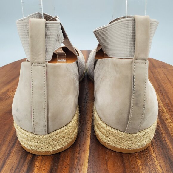 Corso Como Flats Women's 10 M Gray Leather Bellah Espadrille Wedge Comfort Shoes - Picture 4 of 10